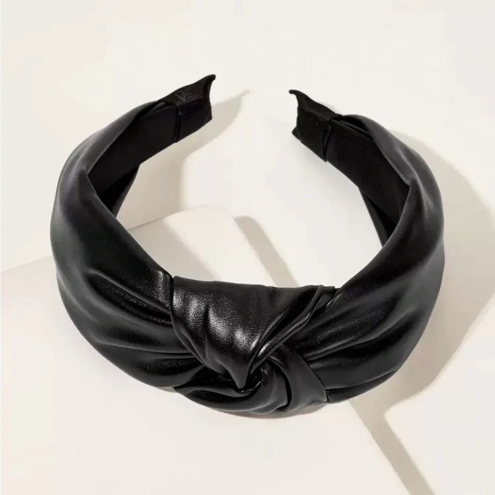 Solid Color Knot Pu‎ Hairband , Hair Accessory